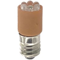 SloanLED Lamp, LED, T-3 1/4, Screw, Amber, 12V