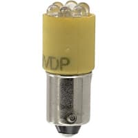 SloanLED Lamp, LED, T-3 1/4, Bayonet, Yellow, 48V, 25mA, 500mcd, 30deg