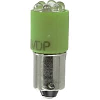 SloanLED Lamp, LED, T-3 1/4, Bayonet, Green, 48V, 25mA, 1700mcd, 30deg