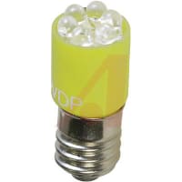 SloanLED Lamp, LED, T-3 1/4, Mini Screw, Yellow, 28V, 25mA, 500mcd, 30deg