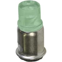 SloanLED Lamp, LED, T-1 3/4, Midget Flange, Green, 14VDC, 20mA, 750mcd, 20deg