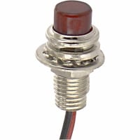 SloanLED Panel Mount Indicator LED 0.25" Red 24VDC Leads Resistor 205 Series