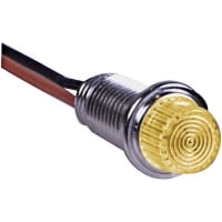 SloanLED Panel Mount Indicator LED 0.25" Screw Amber 28VDC Resistor 205 Series