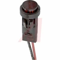 SloanLED Indicator Panel Mount Incandescent Mnt-Sz 0.5" Snap-Fit Red 5VDC Leads