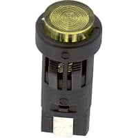 SloanLED Indicator Pnl-Mnt LED Yellow 0.5In. T-1-3/4 28VDC Quick Connect Snap 20mA