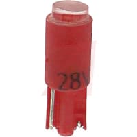 SloanLED Lamp;T1-3/4 MIDGET GROOVE BASE, 24v RED LED