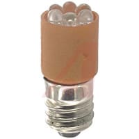 SloanLED TLA, T-3 1/4 SCREW BASE LED, DP, 24V, AMBER 6 CLUSTER