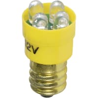 SloanLED LAMP, LED ;T4-1/2;60V;25MA;500MCD;YELLOW;S6 BASE