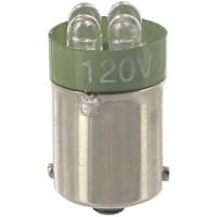 SloanLED LAMP, LED ;T4-1/2;120V;20MA;500MCD;GREEN;DOUBLE CONTACT BAYONET BASE