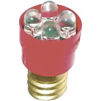 SloanLED Lamp, LED, S-6, Screw, White, 12V, 25mA, 1200mcd, 45deg, 3S3 and 6S6 Incandescent Lamps