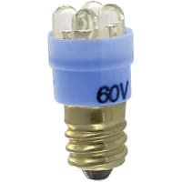 SloanLED Lamp, LED, S-6, Screw, Blue, 60V, 25mA, 500mcd, 30deg, 3S3 and 6S6 Incandescent Lamps