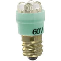 SloanLED Lamp, LED, S-6, Screw, Green, 60V, 25mA, 2200mcd, 30deg, 3S3 and 6S6 Incandescent Lamps