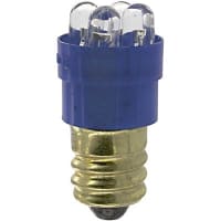 SloanLED Lamp, LED, S-6, Screw, Blue, 120V, 25mA, 500mcd, 30deg, 3S3 and 6S6 Incandescent Lamps