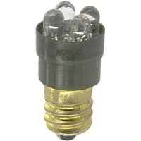 SloanLED Lamp, LED, S-6, Screw, Green, 120V, 25mA, 2200mcd, 30deg, 3S3 and 6S6 Incandescent Lamps