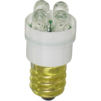 SloanLED Lamp, LED, S-6, Screw, White, 120V, 25mA, 1200mcd, 45deg, 3S3 and 6S6 Incandescent Lamps