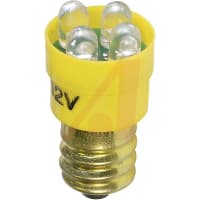 SloanLED Lamp, LED;T-4 1/2;Cand Screw;Yellow;Clear;28 VAC/VDC;20 Ma;22 Deg