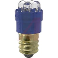 SloanLED Lamp, LED;T-4 1/2;Cand Screw;Ultra Bright Blue;Clear;28 VAC/VDC;20 Ma;22 Deg