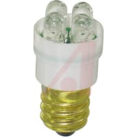 SloanLED Lamp, LED;T-4 1/2;Cand Screw;Pure White;Clear;28 VAC/VDC;20 Ma;22 Deg