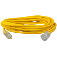 Southwire Tools & Equipment Polar/Solar Ext. Cord, 14/3, SJEOOW, Yellow, 25', 15A