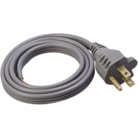 Southwire Tools & Equipment Power Supply Cord, 16/3, Straight SPT-3, Grey, 3'