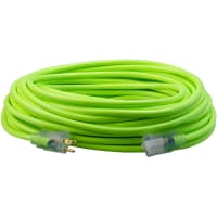 Southwire Tools & Equipment Cool Colors Outdoor Ext Cord, 12/3, SJTW, Green, 100', 15A