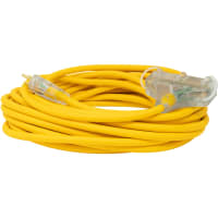 Southwire Tools & Equipment Polar/Solar Three-Way, 12/3, SEOW, Yellow, 50', 15A