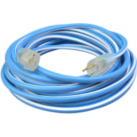 Southwire Tools & Equipment Polar/Solar Supreme Ext. Cord, 12/3, SJEOW, Blue/Wh Str, 50', 15A