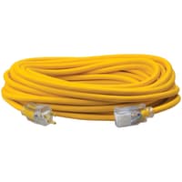 Southwire Tools & Equipment Polar/Solar Ext. Cord, 12/3, SJEOOW, Yellow, 50', 15A