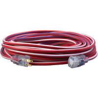 Southwire Tools & Equipment Striped Outdoor Ext. Cord, 12/3, SJTW, Red, Wht, Blue, 50', 15A