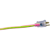 Southwire Tools & Equipment Striped Outdoor Ext. Cord, 12/3, SJTW, Pink/Lime Grn, 100', 15A