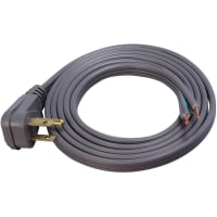 Southwire Tools & Equipment Power Supply Cord, 16/3, Rt Angle SPT-3, Grey, 6'