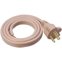 Southwire Tools & Equipment Power Supply Cord, 14/3, Straight SPT-3, Beige, 3'