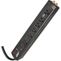 Southwire Tools & Equipment Surge Protector; 6 OUTLET 3 FT SMART STRIP 2250 JOULES WITH COAX