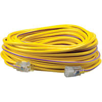 Southwire Tools & Equipment Striped Outdoor Ext. Cord, 12/3, SJTW, Yellow/Purple, 100', 15A