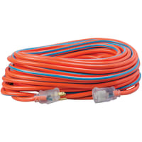 Southwire Tools & Equipment Striped Outdoor Ext. Cord, 12/3, SJTW, Orange/Blue, 100', 15A