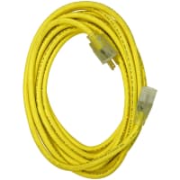 Southwire Tools & Equipment Royal SJOOW Extension Cord, 12/3, Yellow, 25', 15A