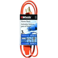 Southwire Tools & Equipment Indoor/Household SPT, Standard, SPT-2, 16/3, 3', NEMA 5-15P, Orange, Woods