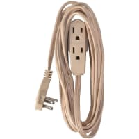 Southwire Tools & Equipment Indoor/Household, Slimline Flat Plug, SPT-2, 16/3, 13', NEMA 5-15P, Beige, Wood