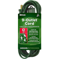 Southwire Tools & Equipment Indoor/Household SPT, Standard, SPT-2, 18/2, 12', NEMA 1-15P, Green, Woods