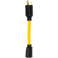 Southwire Tools & Equipment Generator Cords & Ad, Cords, Stw, 12/3, 9", NEMA L5-20P, Yellow, Southwire