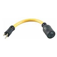 Southwire Tools & Equipment Generator Cords & Ad, Cords, Stw, 12/3, 9", NEMA 5-15P, Yellow, Southwire