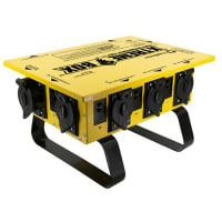 Southwire Tools & Equipment Power X-Treme Distribution Box, 50A, 6-Straight Blade Sled Base