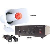 Speco Technologies Digital Deterrent Audio Kit, Includes PBM30, SPCAVA60 & PSW5