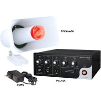 Speco Technologies Digital Deterrent Audio Kit, Includes PVL15A, SPCAVA60 & PSW5