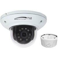 Speco Technologies HD-TVI 2MP IR Mini-Dome Camera w/ Junction Box, 3.6mm fixed lens, White Housing