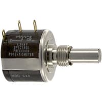 Spectrol / Sfernice / Vishay Potentiometer Wirewound 2 kOhms 10 Turns Pwr 2W Shaft Dia 0.2497 In 534 Series