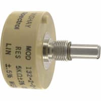 Spectrol / Sfernice / Vishay Potentiometer Wirewound Stops 5 kOhms 0.2497In Shaft Dia Power 2.75W 132 Series