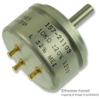 Spectrol / Sfernice / Vishay Potentiometer Conductive Plastic Servo Mounting 1 Turn 10 kOhms 1W 157 Series