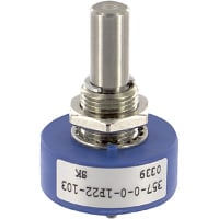 Spectrol / Sfernice / Vishay Potentiometer Conductive Plastic 1 Turn Plain Shaft 0.25In Dia 22 10k 357 Series