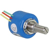 Spectrol / Sfernice / Vishay SINGLE TURN BUSHING MOUNT HE SENSOR, +/-5% LIN., 360deg/C, 6.35MM SLOTTED